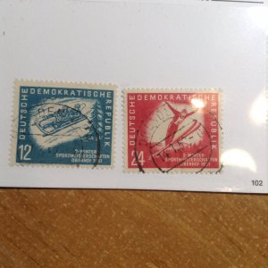 German Dem. republic ; DDR # 76-77  Used