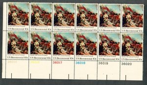 1564 Bunker Hill MNH plate block of 12 - LL