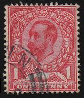Great Britain #152 Used - 1911 1d.  - Lions, King George V