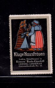 German Advertising Stamp - Römers Remnants Store, Leipzig - Smart Housewives