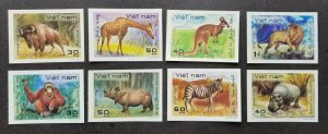 Vietnam World Wild Animals 1981 Kangaroo Lion Monkey Rhino Ox (stamp MNH *imperf