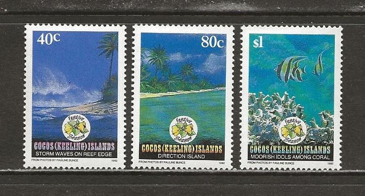 Cocos Islands Scott catalog # 267-269 Mint NH