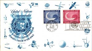 United Nations, New York, Worldwide First Day Cover, Space