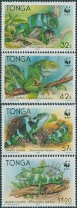 Tonga 1990 SG1105-1108 Banded Iguana set MNH