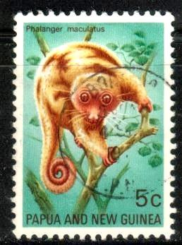 Possum, Spotted Cuscus, Papua New Guinea stamp SC#323 used