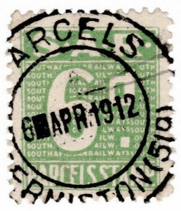 (I.B) South Africa Railways : Parcel Stamp 6d