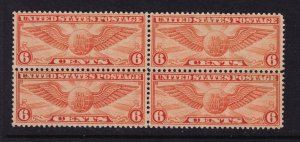 1934 Airmail Sc C19 6c orange MNH rotary press block of 4 CV $14 as singles (DD