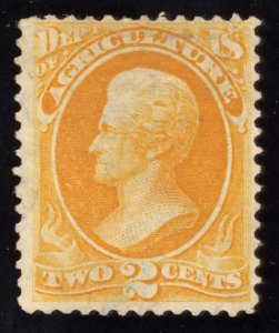 US Scott O2 Mint NG 2c yellow Agriculture Official Lot T858 bhmstamps