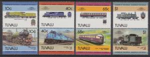 Tuvalu 1985 Trains 320-23 MNH