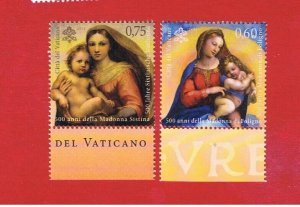 Vatican City #1495-1496   MVFLH OG   Paintings     Free S/H