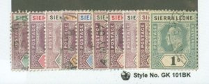 Sierra Leone #77-86 Unused