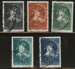 Netherlands Scott B98-102 used 1937 semi-postal set CV $3.25