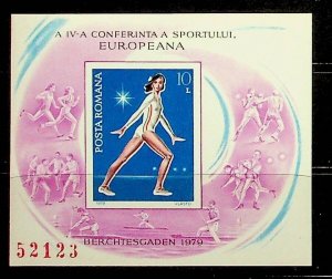 ROMANIA Sc 2868(NOTE) NH 2 IMPERF SOUVENIR SHEETS OF 1979 - OLYMPICS