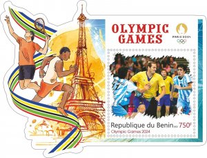 Stamps. Olympic Games in Paris 2024 2023 year, 8 sheets  perforated  NEW