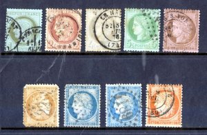 FRANCE 50-9 (MISSING 54) USED  SCV $100.00 BIN $45.00 (RL) 2435