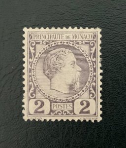 MONACO SC#2 XF MH OG VERY WELL CENTRED SCARCE CENTRING AND CONDITION
