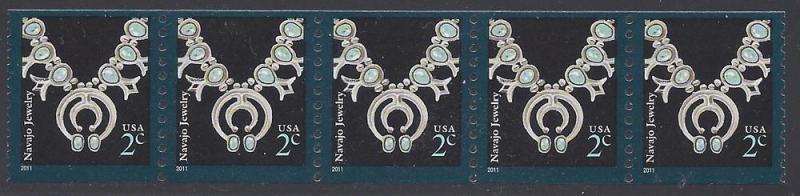 #3758b 2c Navajo Necklace Coil Strip/5 2011 Mint NH