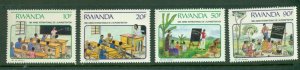 Rwanda #1356-59 VFMNH (1991 Literacy Year set) CV $6.25 