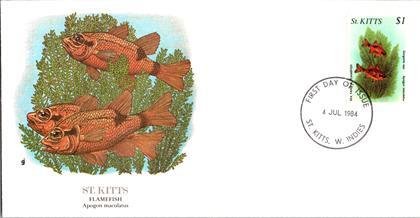 Saint Kitts, Worldwide First Day Cover, Fish