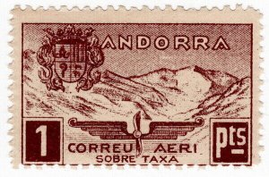 (I.B) Andorra Postal : Air Mail 1P