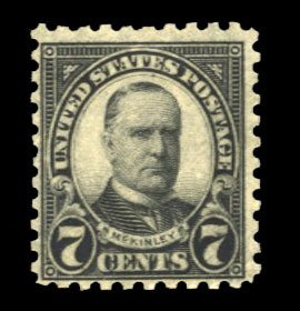 United States, 1910-30 #588 Cat$26, 1923 7c black, never hinged