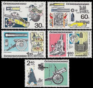 Czechoslovakia 1970 Sc 1692-96 MNH vf Military Weapons