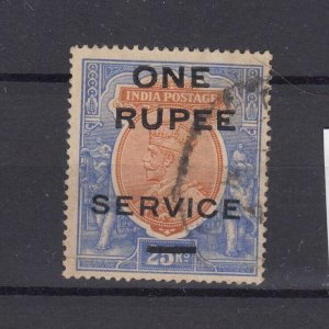 India KGV 1912/25 1R On 25R O/P Service SGO103 VFU BP2335