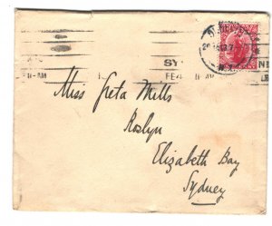 New Zealand 1913 Universal Penny Postage Cover  to Australia