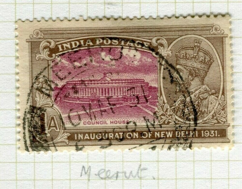 INDIA; POSTMARK fine used cancel on GV issue, Meerut