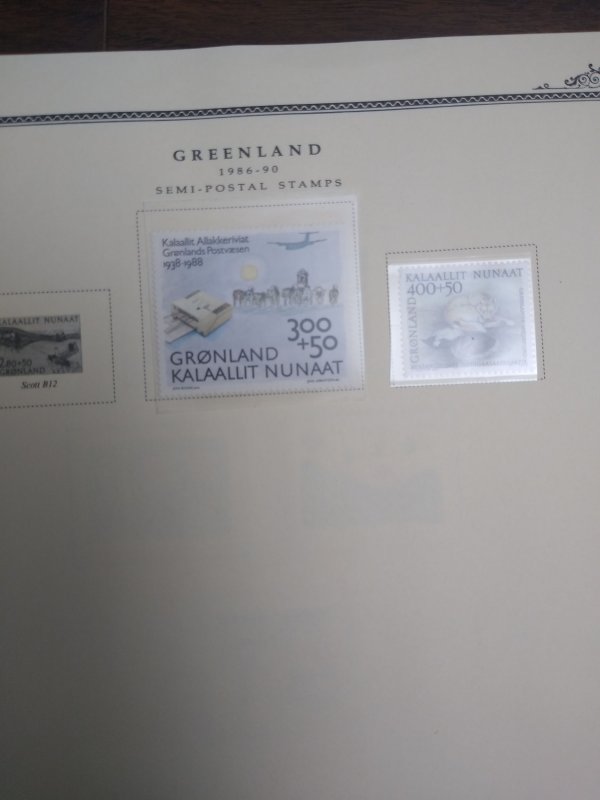 collection on pages Greenland 1958-2003 semipostals mint most NH KY: CV $129