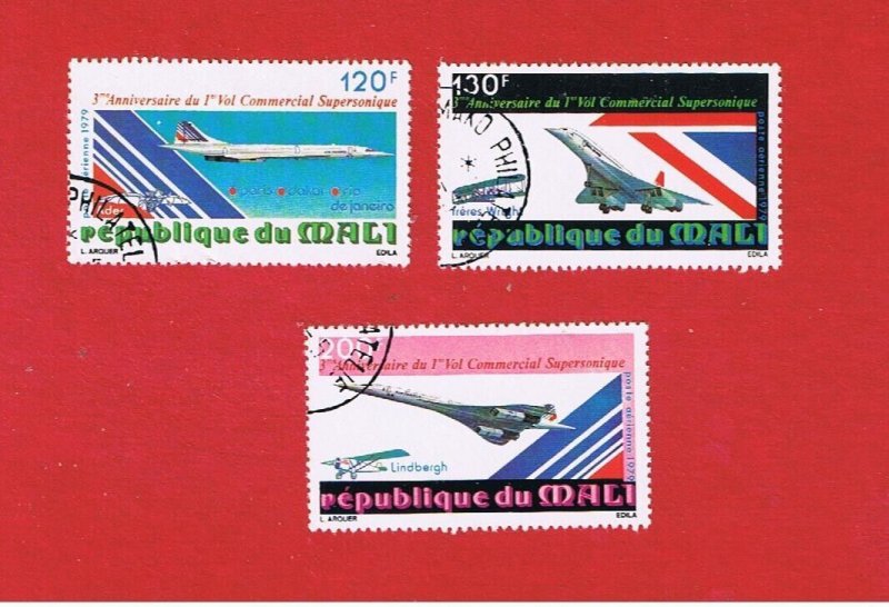 Mali #C353-C355  VF used   Air Post   Free S/H