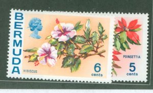 Bermuda #259b-260a Mint (NH)  (Flowers)