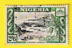 NIGERIA SCOTT#88 1953 2'6s VICTORIA HARBOR - USED