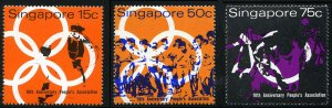 Singapore #116-118 Cat$8.50, 1970 Peoples Association, set of three, never hi...