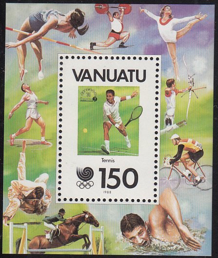 Vanuatu 1988 MNH Sc #484 150v Tennis - 75th Anniversary International Tennis ...