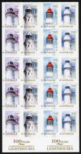 Australia SG4392b Lighthouses of Australia booklet (SB508) pane U/M