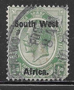 South West Africa 16a: 1/2d George V overprint, used, F-VF
