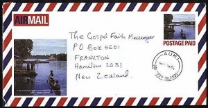 SOLOMON IS 1984 POSTAGE PAID pictorial envelope commercially used to NZ....19139