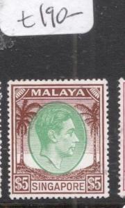 Singapore KGVI $5 SG 90 MOG (2dis)