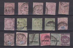 Jamaica QV Unchecked Collection Of 16 Fine Used BP3003