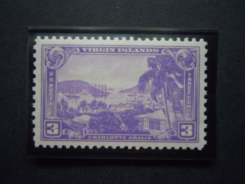 1937 #802 3c Virgin Islands Single MNH OG XF  Includes New Mount