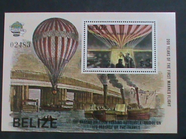 BELIZE-1983   SC # 678  BICENTENARY OF THE FIRST MANNED FLIGHT-   MNH S/S VF