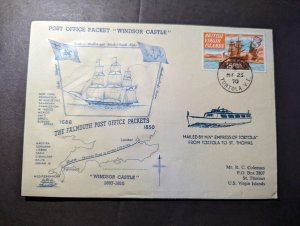 1970 British Virgin Islands Cover Tortola to St Thomas US Virgin Islands