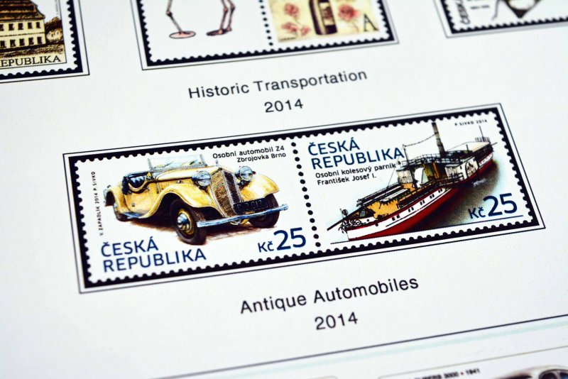 COLOR PRINTED CZECH REPUBLIC 2011-2020 STAMP ALBUM PAGES (70 illustrated pages)