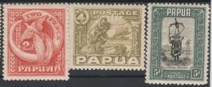 PAPUA 1932 PICTORIAL 2D 4D AND 5D