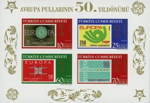 Turkey Europe First Stamp Set Sov. Sheet of 4 Stamps MNH