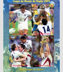 Benin 2004 RUGBY World Cup 2003 Sheet Imperforated Mint (NH)