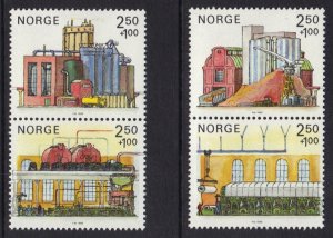 Norway  #B69a-d  MNH  1980  Stamp day paper industry