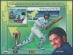 Togo 2011 MNH Sports Stamps Cricket World Cup Sachin Tendulkar 1v S/S