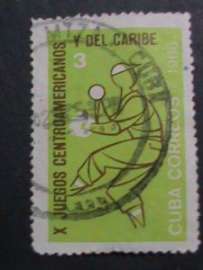 ​CUBA-1966-SC#1111-7 VERY OLD CUBA STAMPS-10TH CENTRAL AMERICA GAMES USED-VF